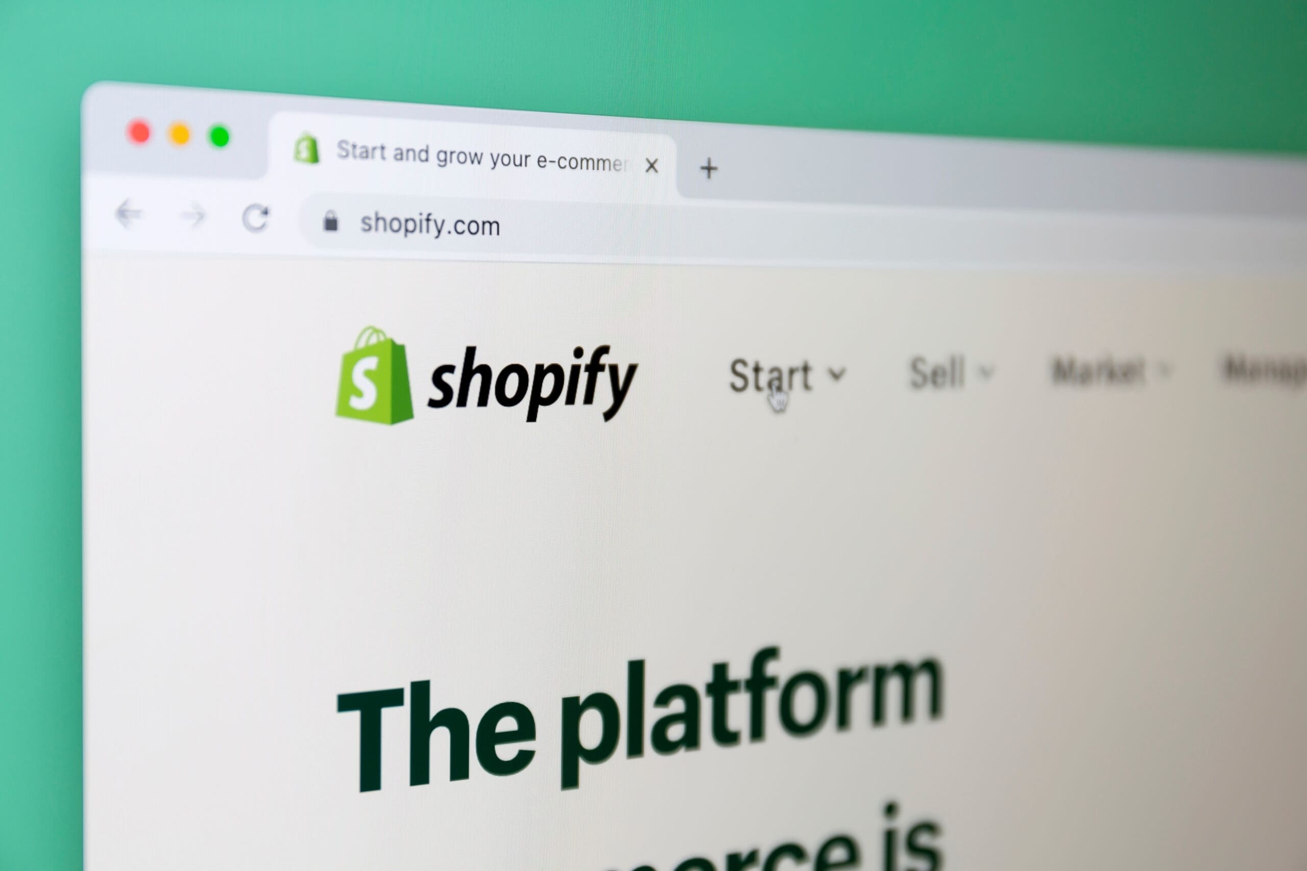 Shopify Website-Screenshot, symbolisiert individuelle Shopify Lösungen für erfolgreiches E-Commerce