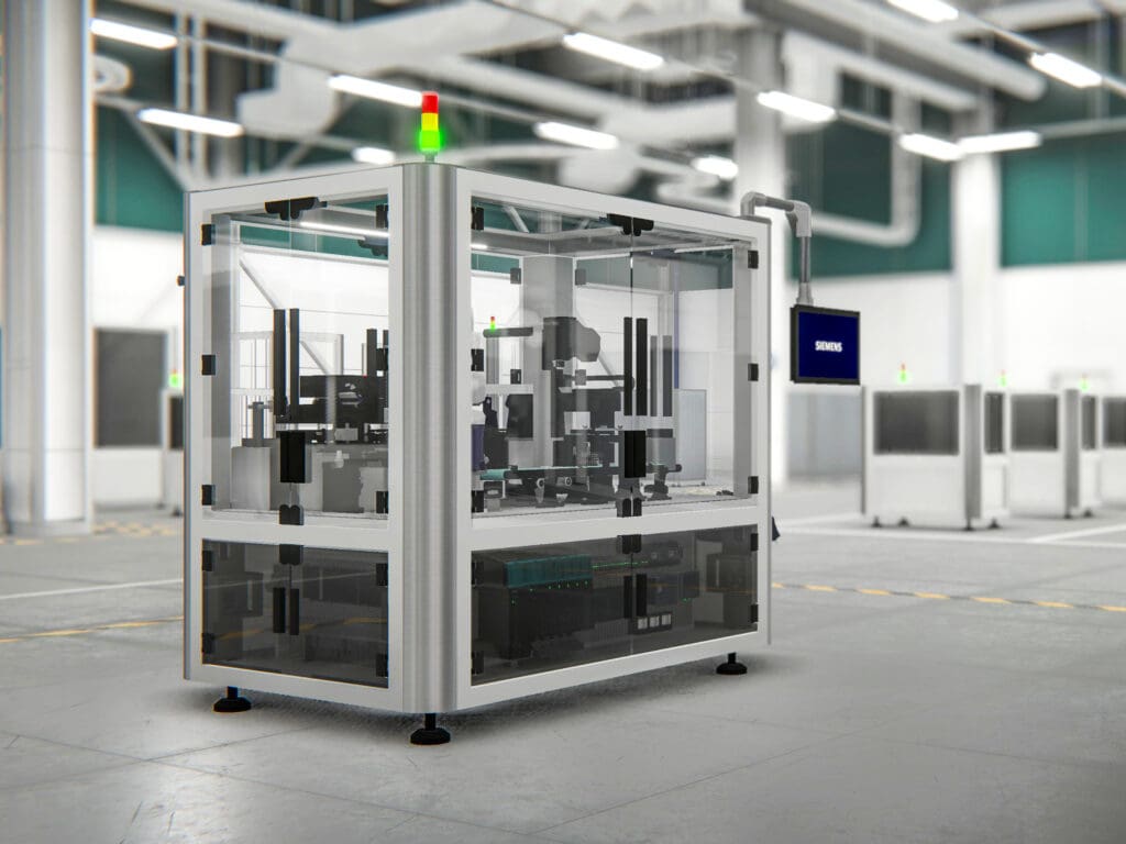 Siemens Industrial Edge und Digital Twin: Innovative Produktionsmaschine mit Echtzeit-Datenintegration. Entdecken Sie die Vorteile der modernen Fertigung.