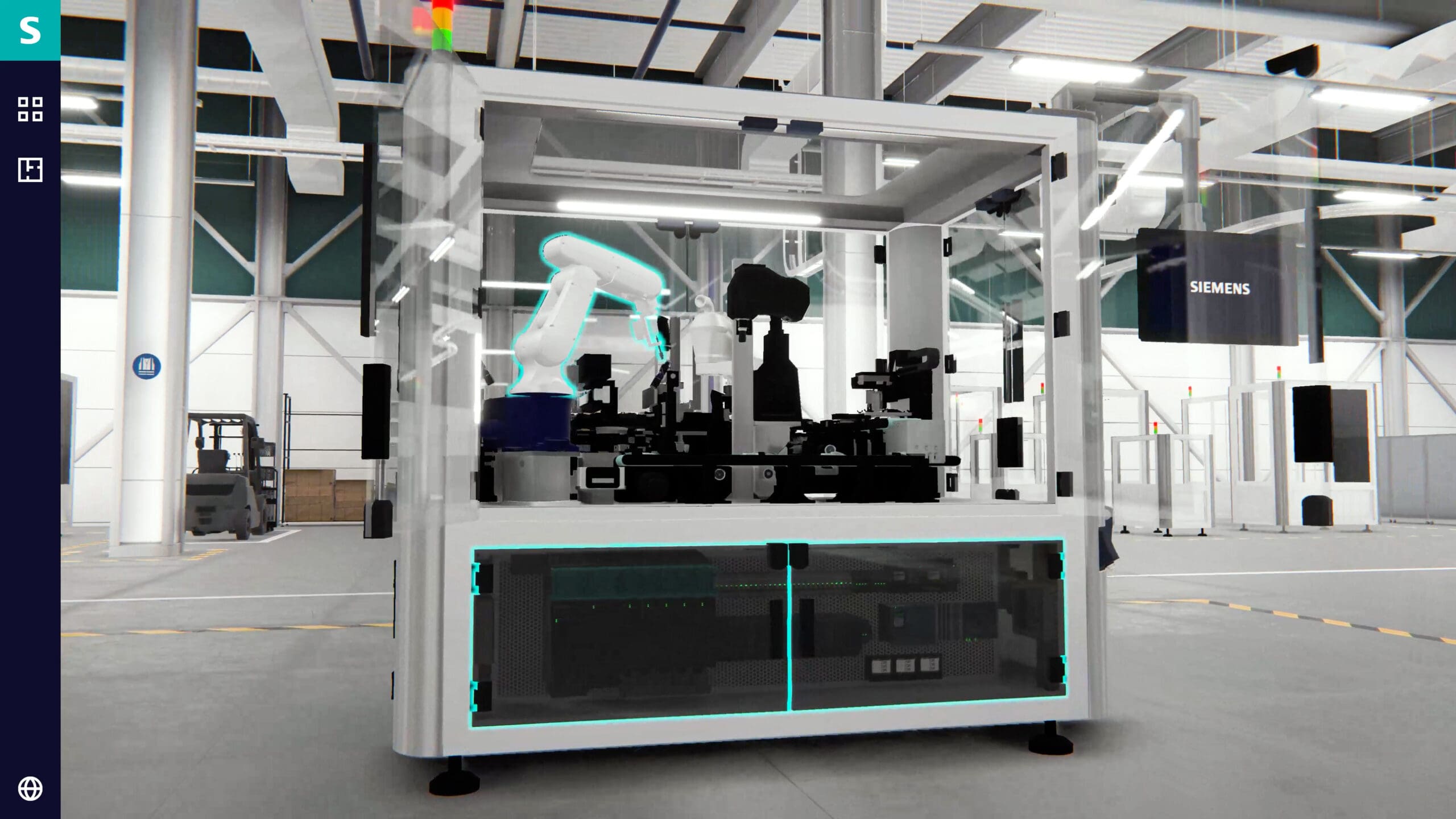 Siemens Industrial Edge und Digital Twin: Detaillierte Visualisierung einer Produktionsmaschine. Entdecken Sie die Vorteile der Echtzeit-Datenintegration.